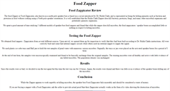 Desktop Screenshot of food-zapper.com