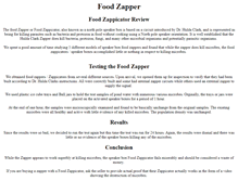 Tablet Screenshot of food-zapper.com